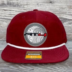 GMC AT4 Topo 3D Classic Rope Hat- Cardinal/ White